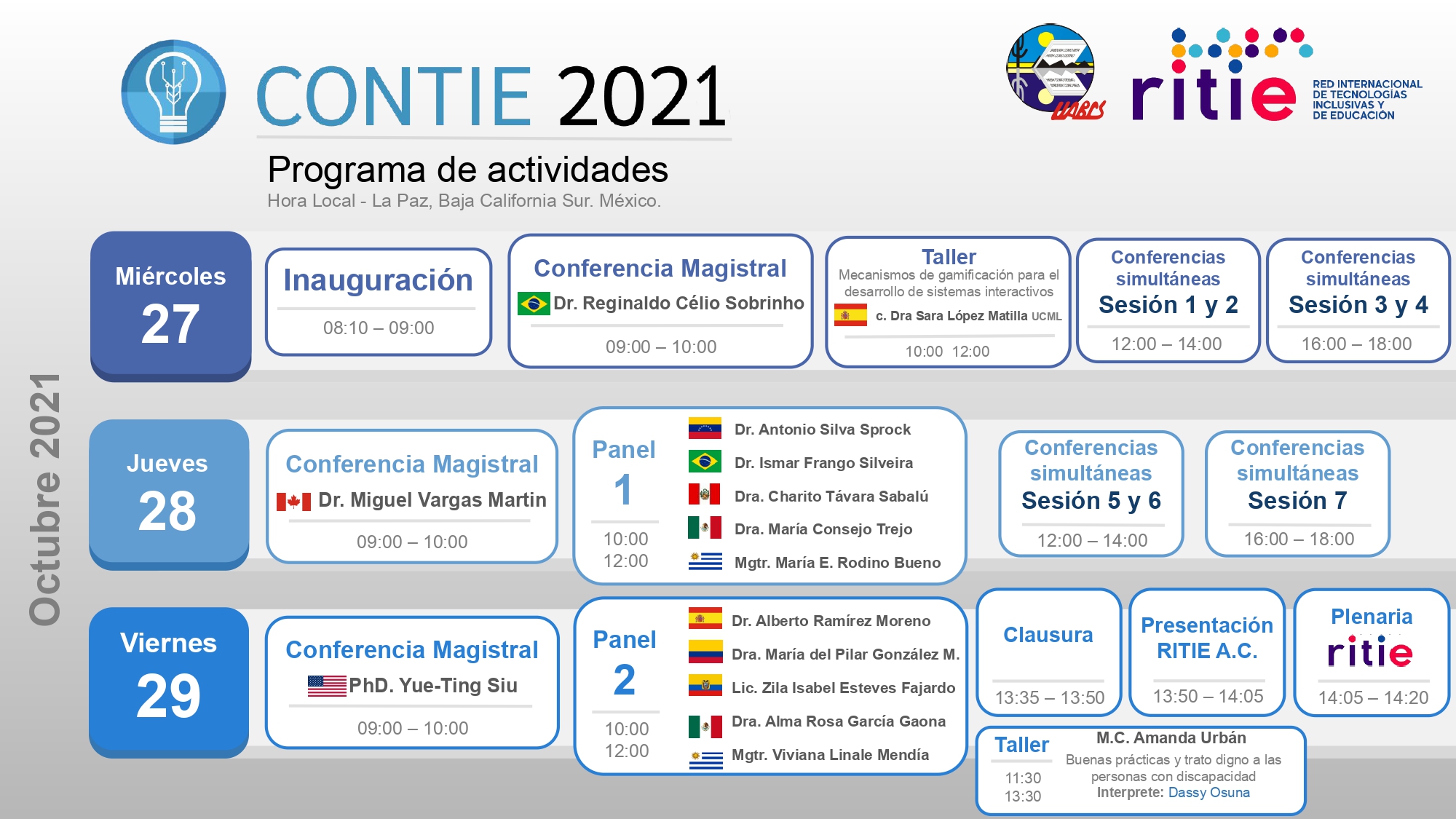 Contie 2021 schedule
